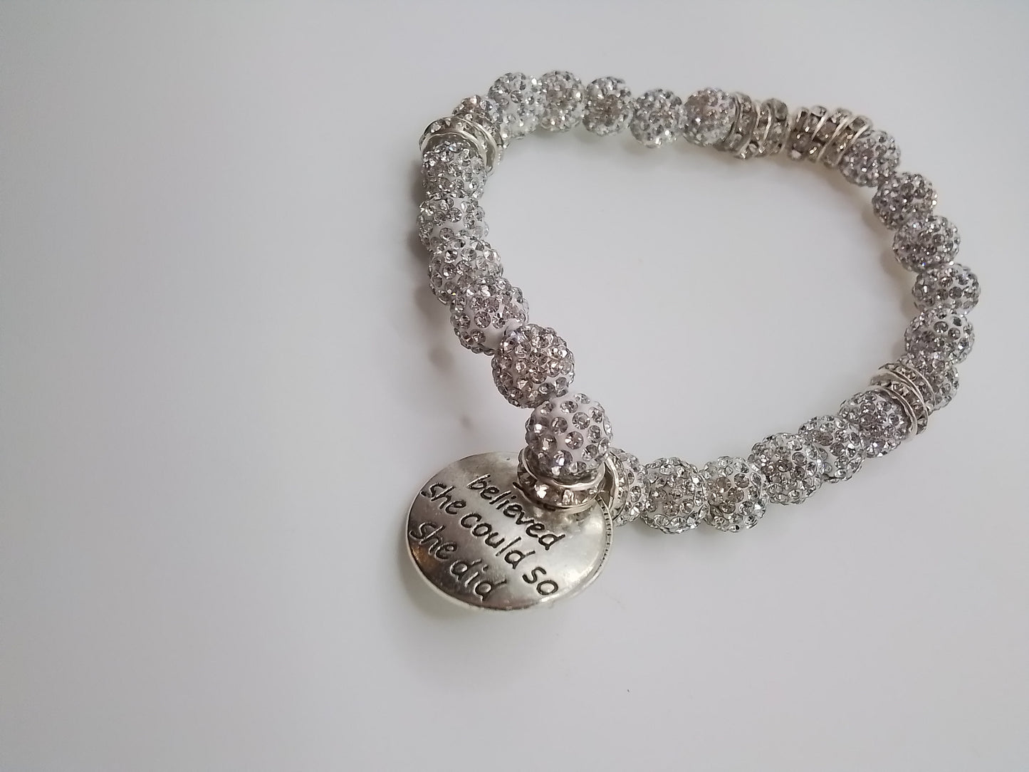 Zenspiration Jewelry - Black & White Collection - Iced Out Bling Bracelet