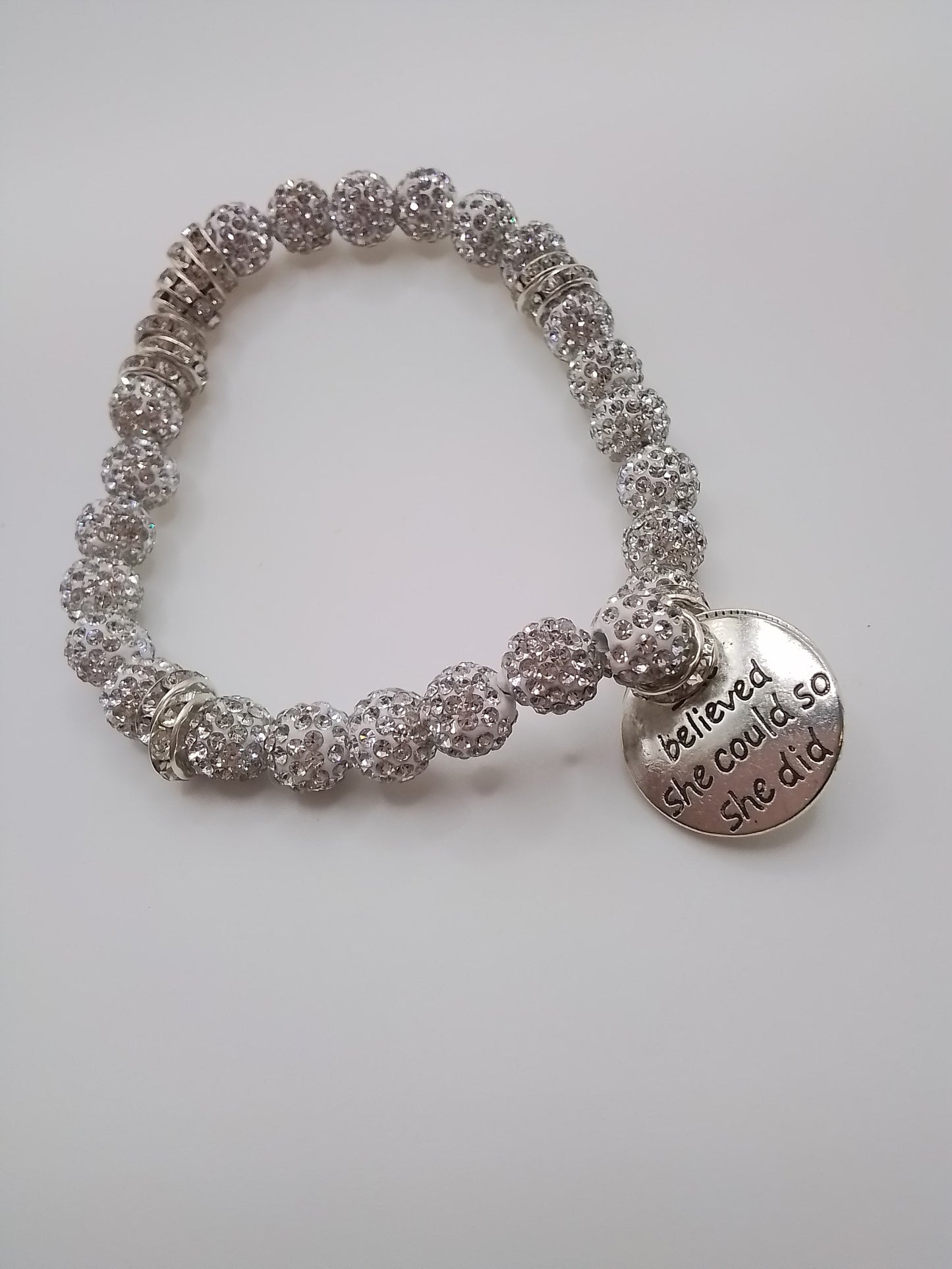 Zenspiration Jewelry - Black & White Collection - Iced Out Bling Bracelet