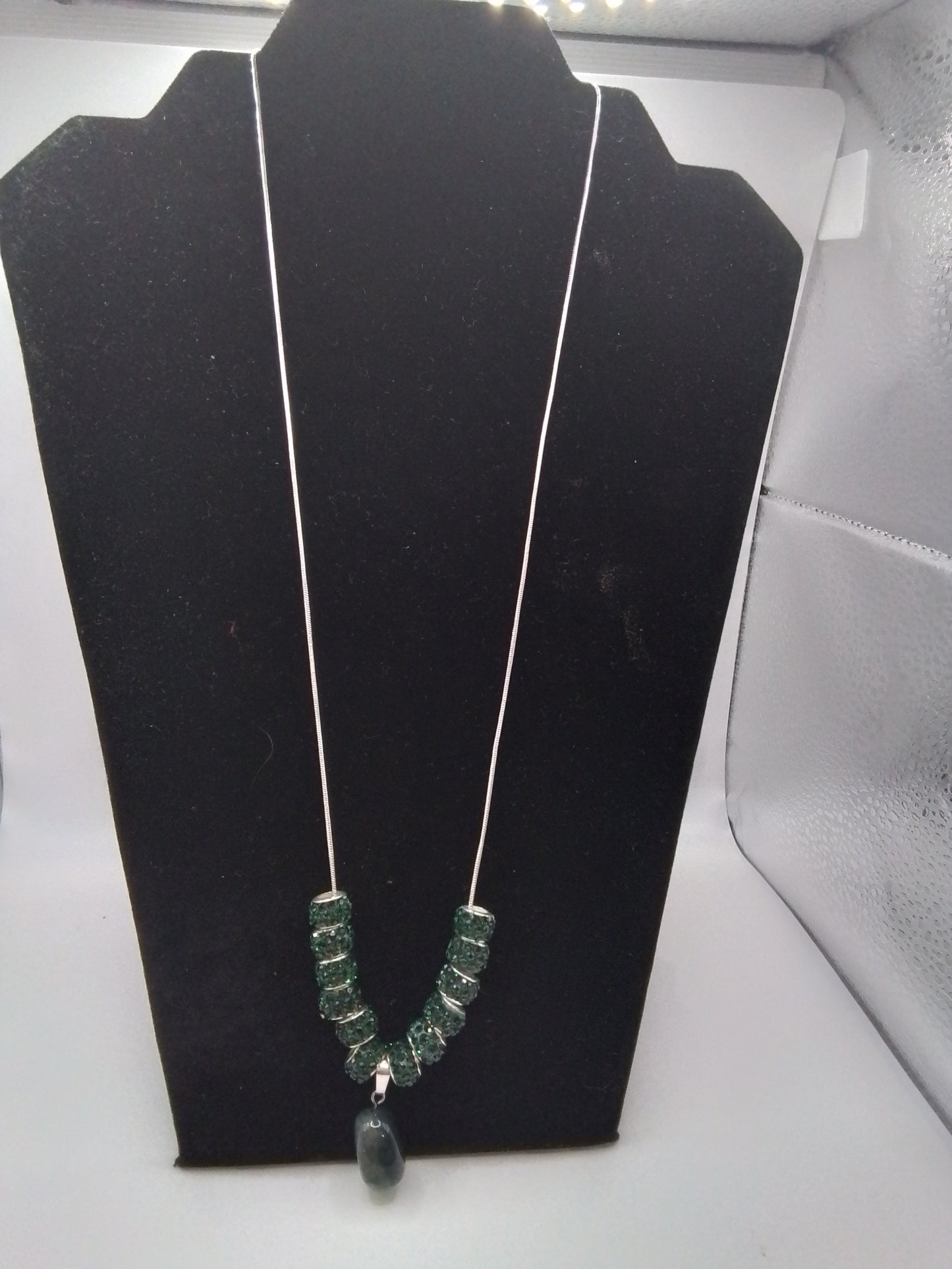 Zenspiration Jewelry Green Bling Necklace