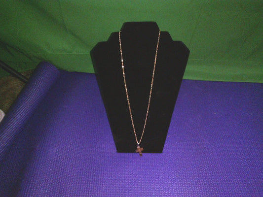 Zenspiration Necklace - Brown Agate Cross